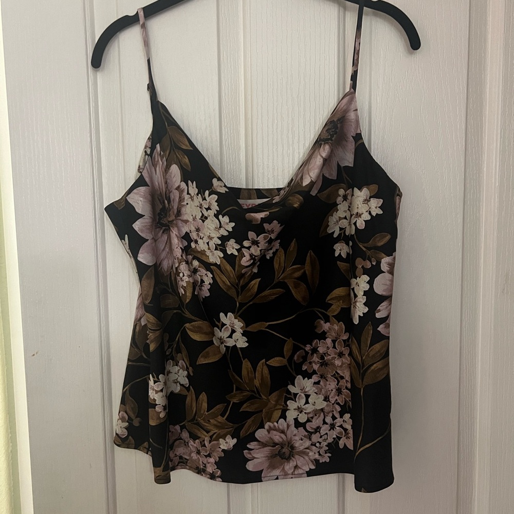 Leyden Black and Brown Floral Camisole